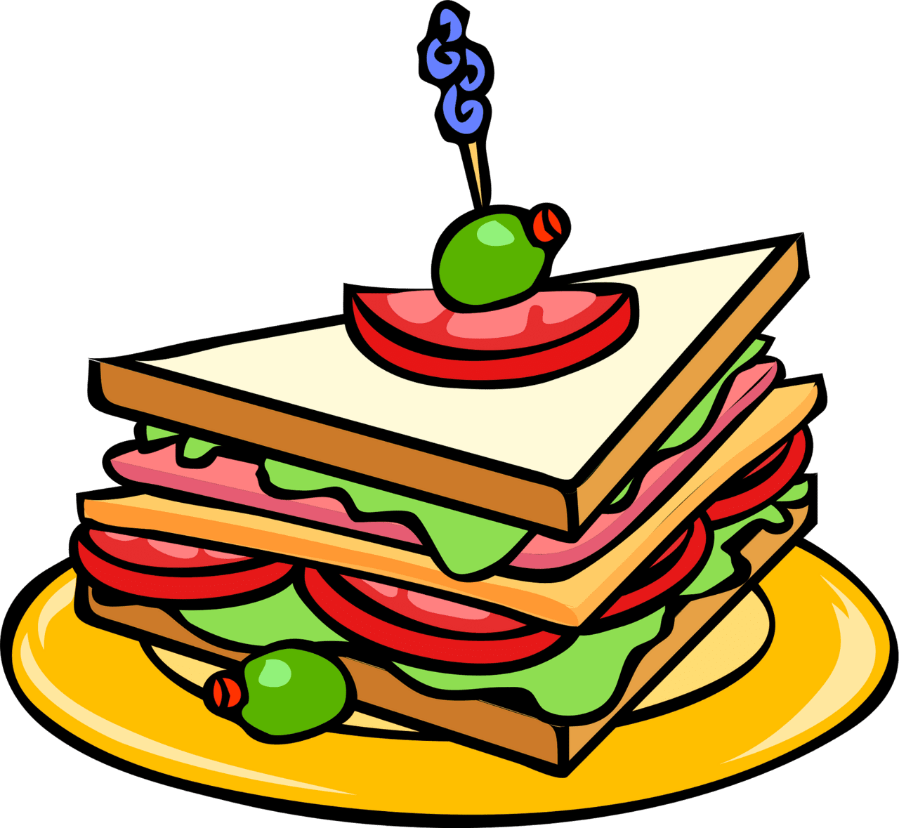 Sandwich vector clipart images