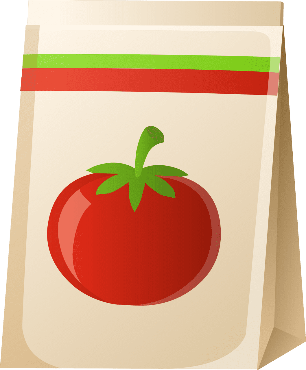 Tomato bag food natural organic clipart logo