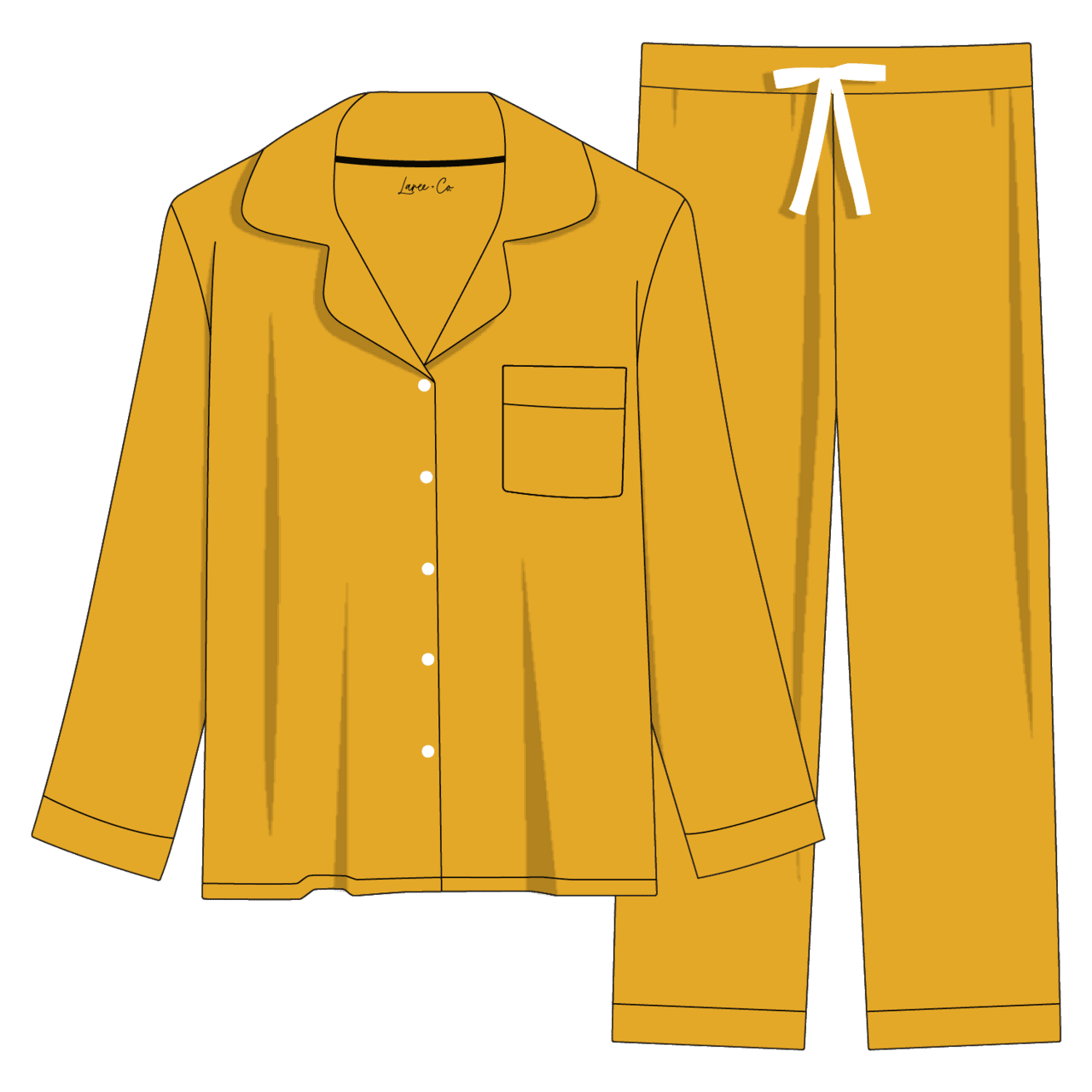 Pajama mustard bamboo women luxe lounge set lindley lane boutique clipart free