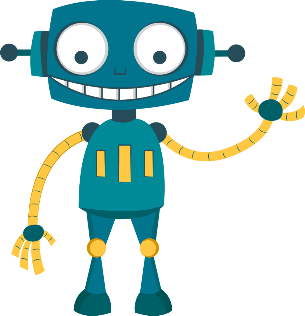 Robot image with background clipart