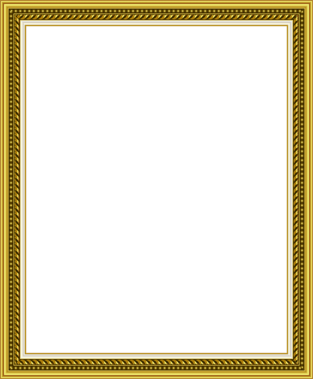 Picture frame golden photo clipart