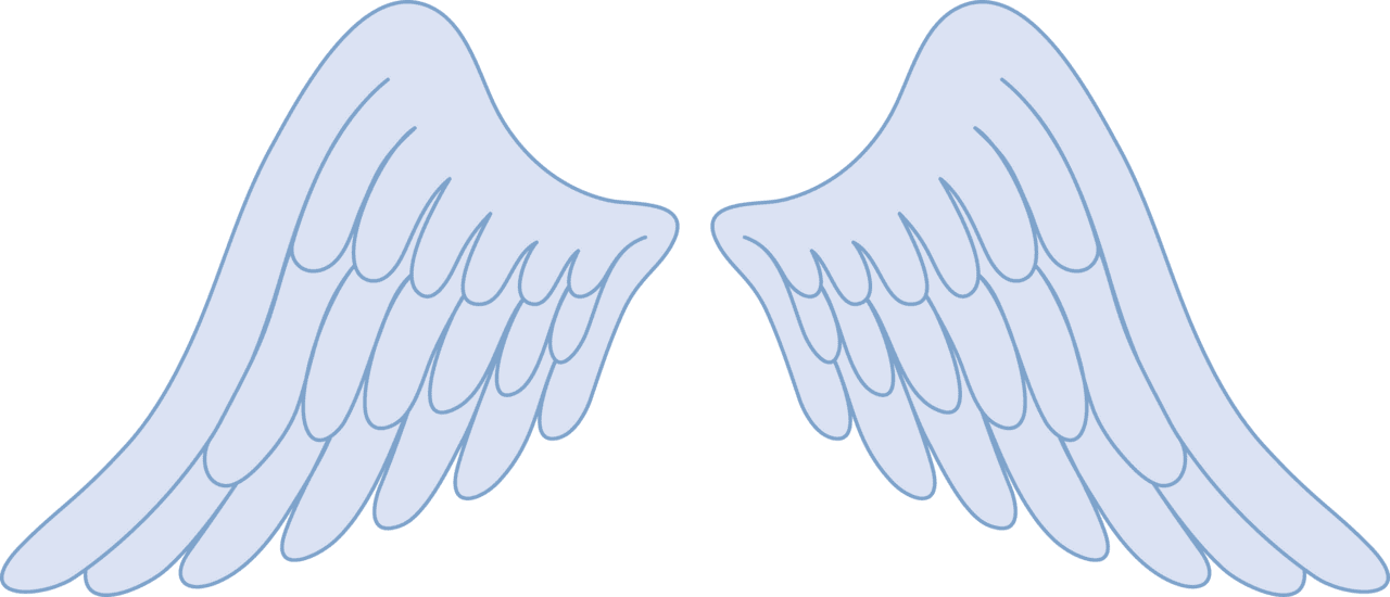 Angel wings pin page clipart free