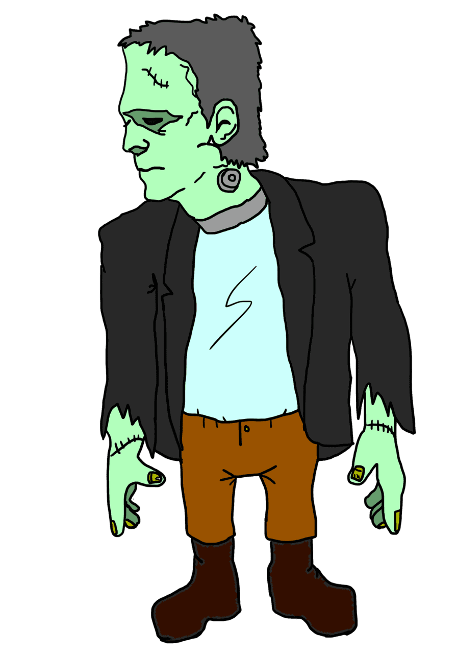 Frankenstein books clipart transparent