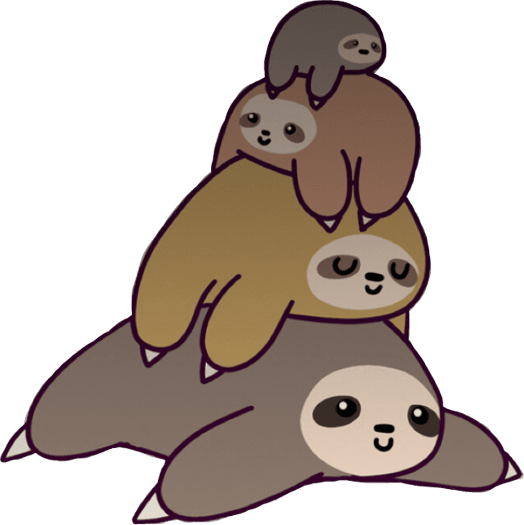 Sloth family clipart free