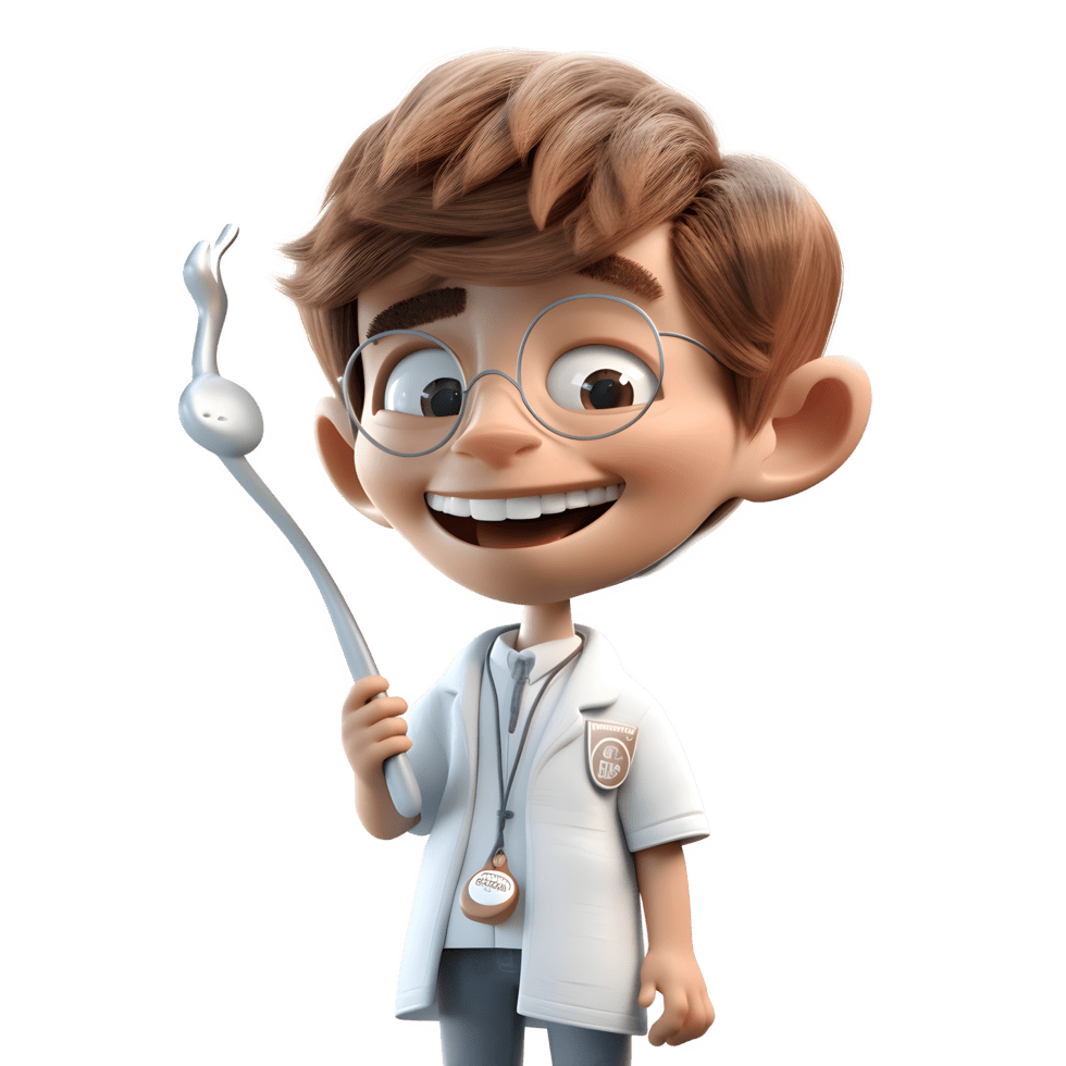 Dentist cartoon for clipart background