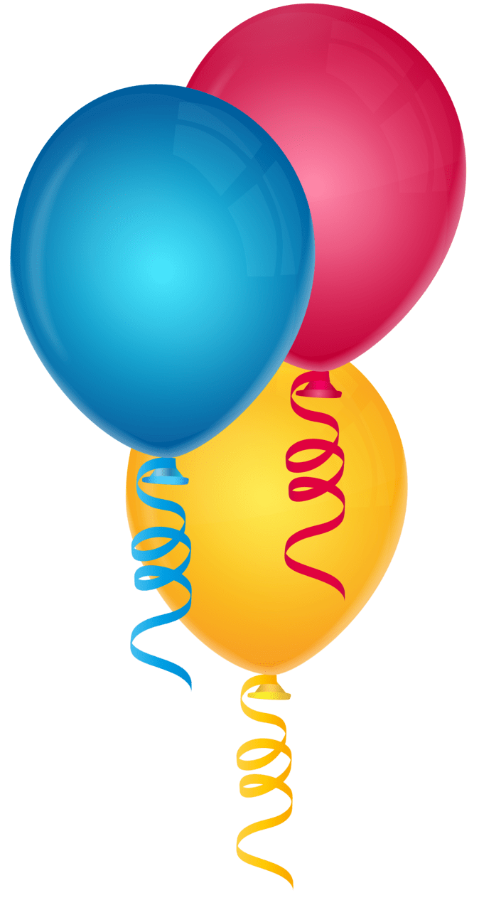 Party three balloons clipart background