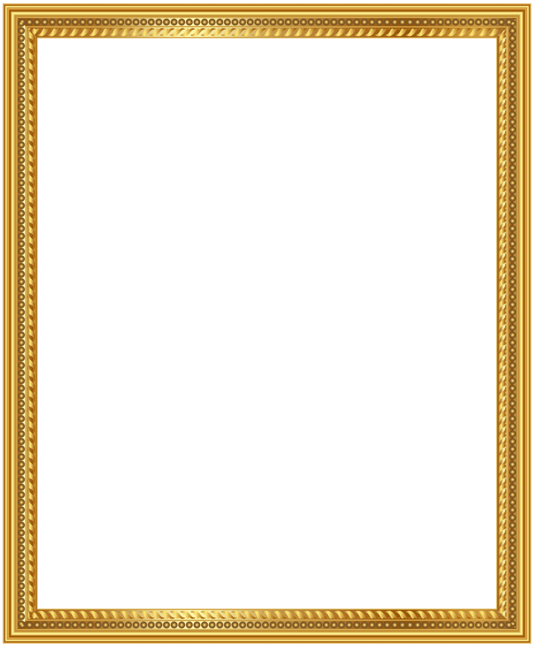 Gold deco frame clipart image