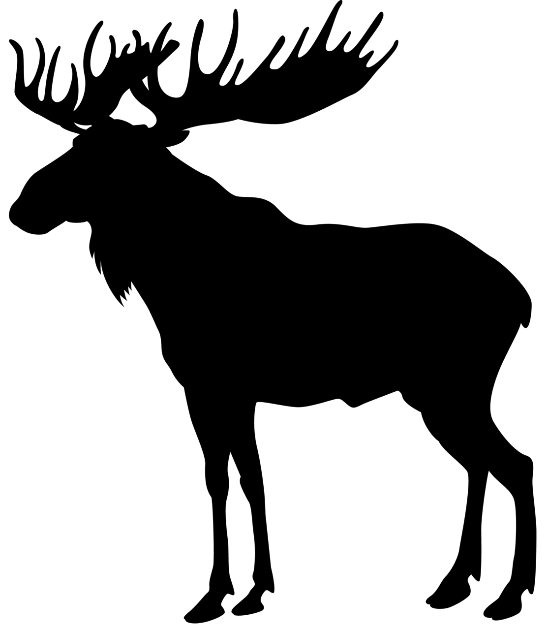 Moose silhouette clipart image