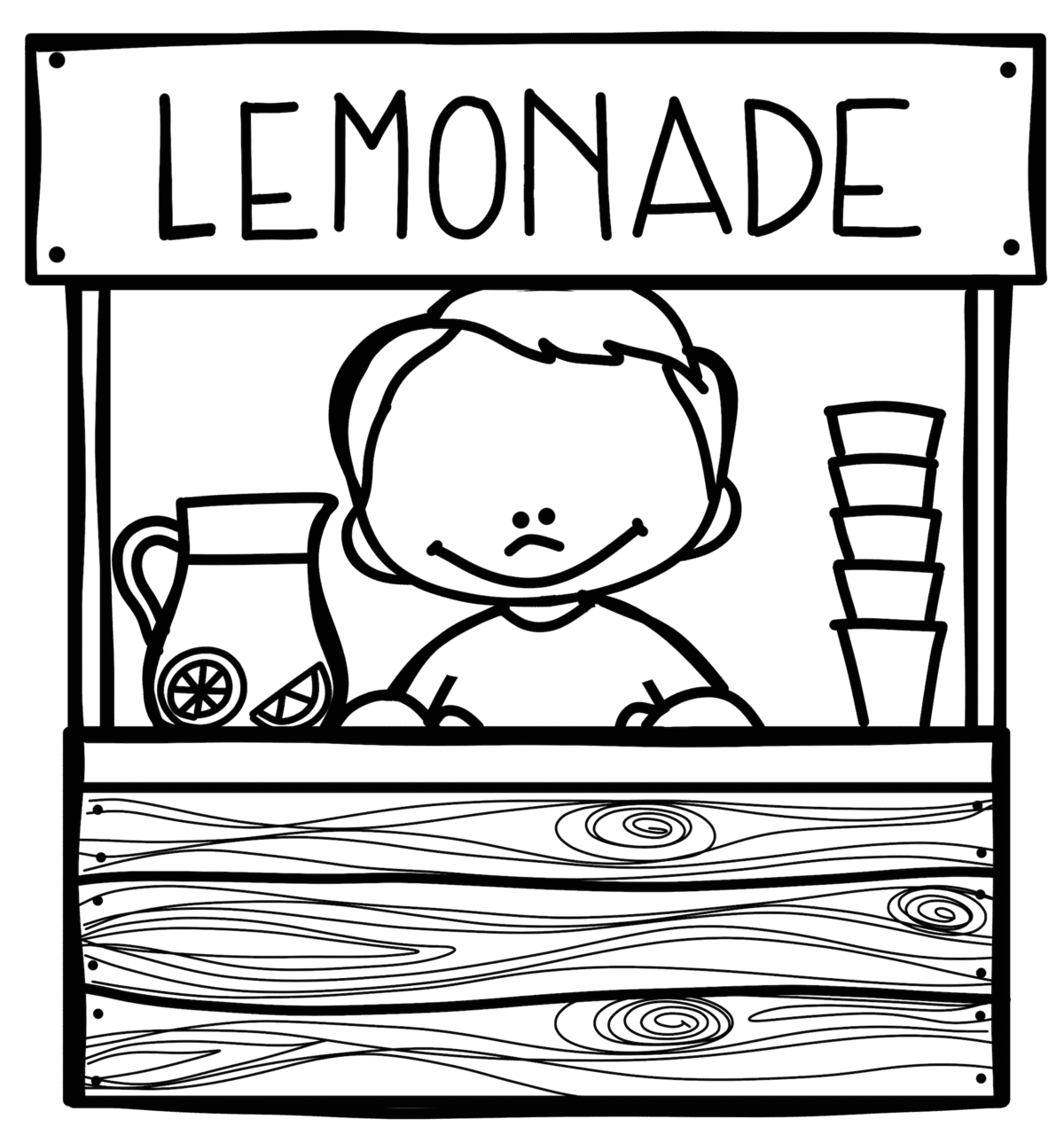 Lemonade pin page clipart clip art