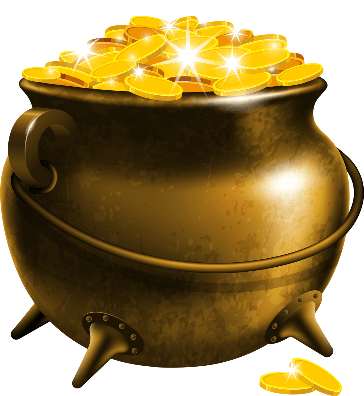 Real pot of gold all clipart transparent