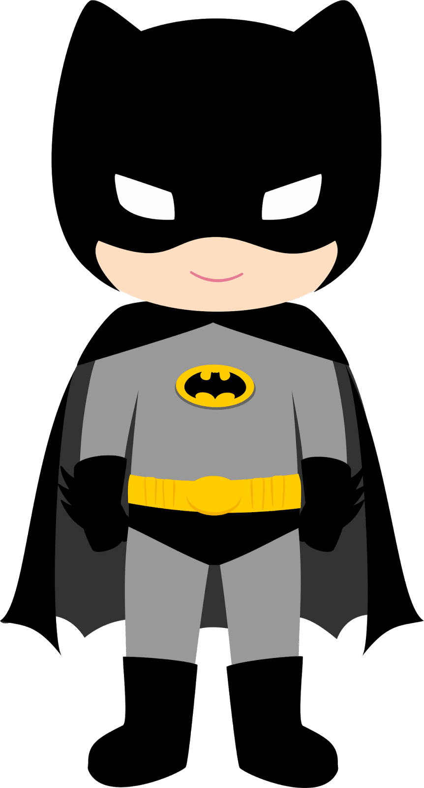 Characters of batman kids version clipart vector