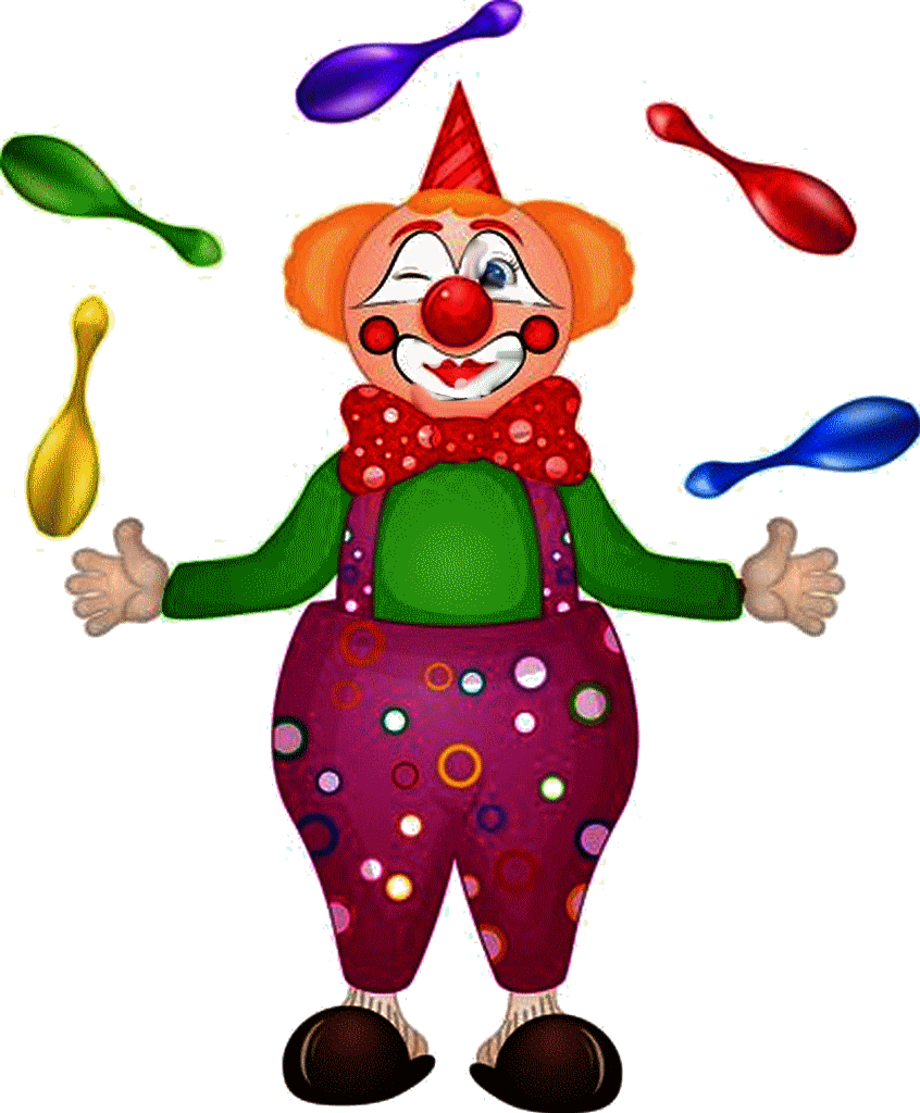 Tubes clown balades toises clipart image