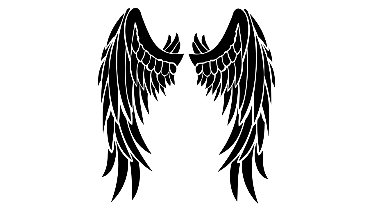 Angel wings pin page clipart background 2