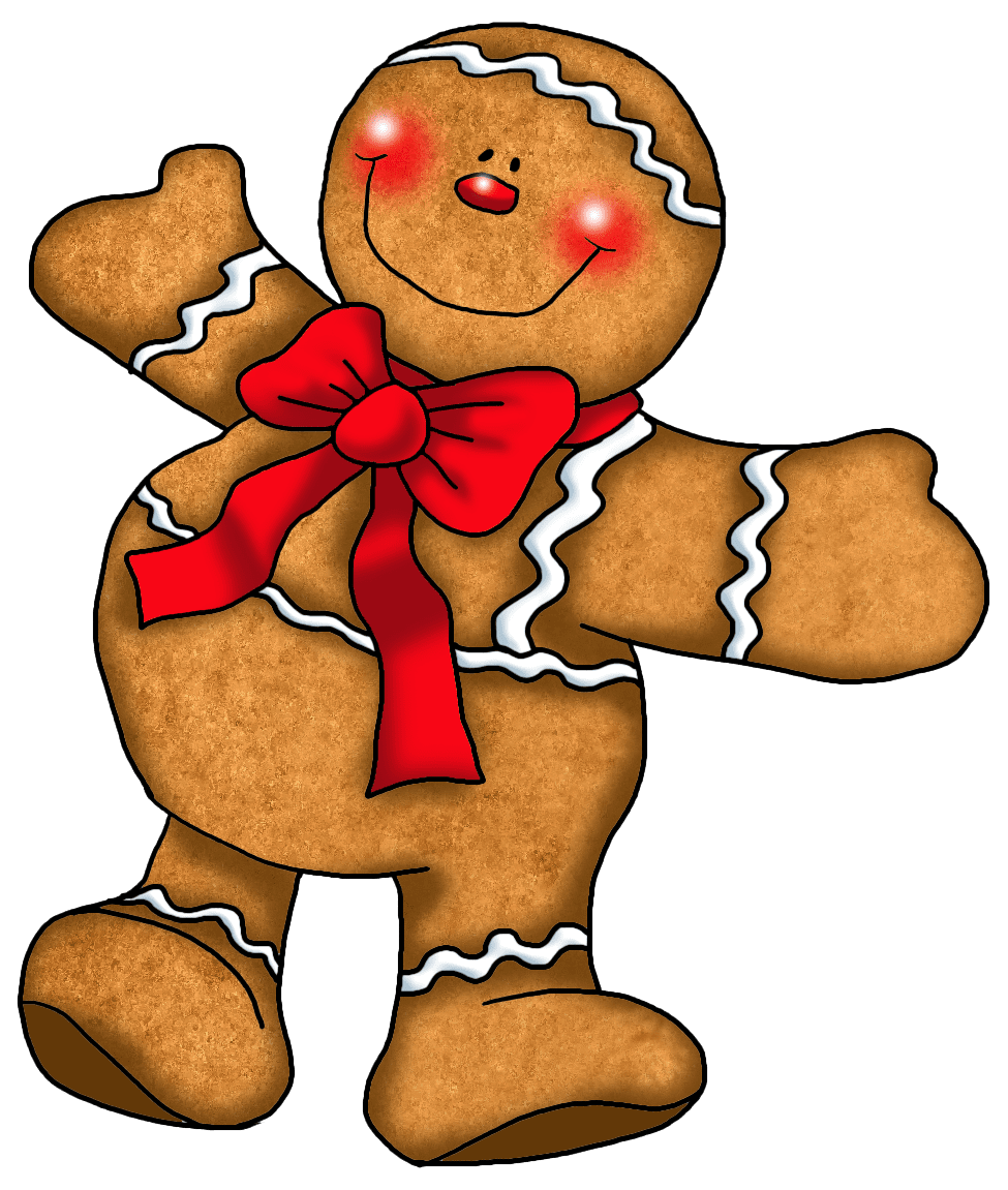 Gingerbread man ornament clipart picture