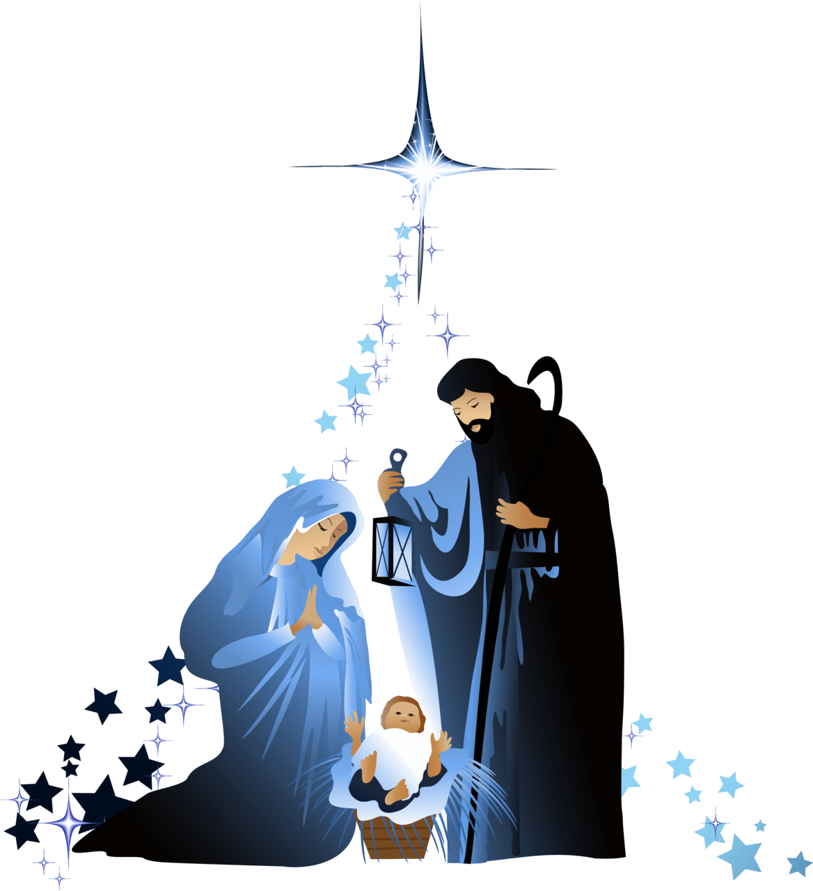 Nativity pin page clipart free