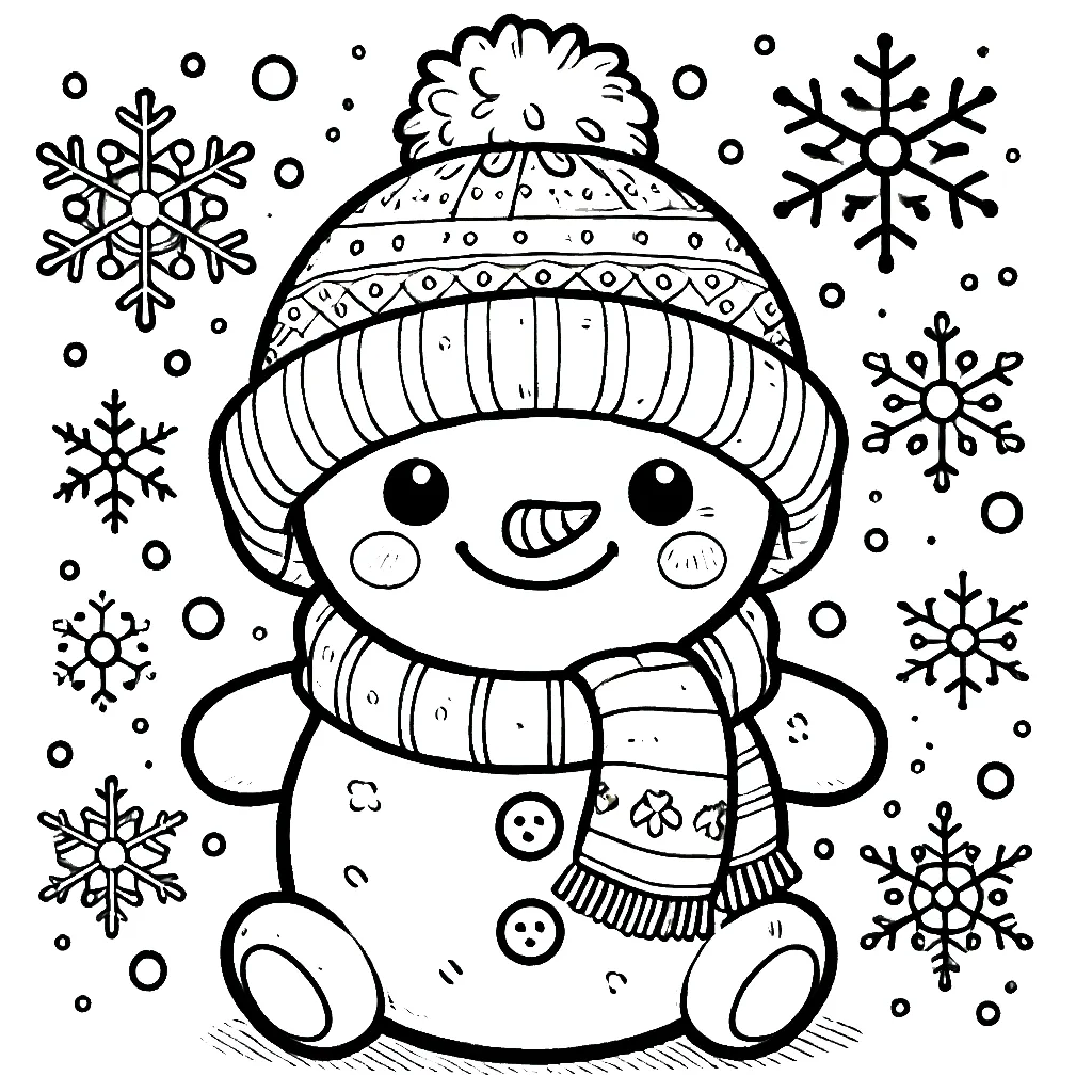 Winter coloring pages to print clipart image