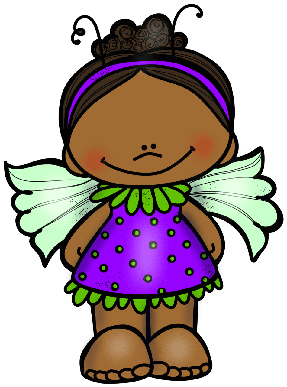 Fairy pin page clipart image