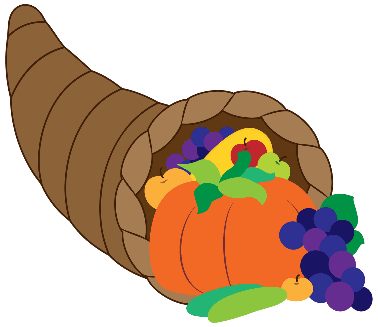 Cornucopia vector clipart images 2