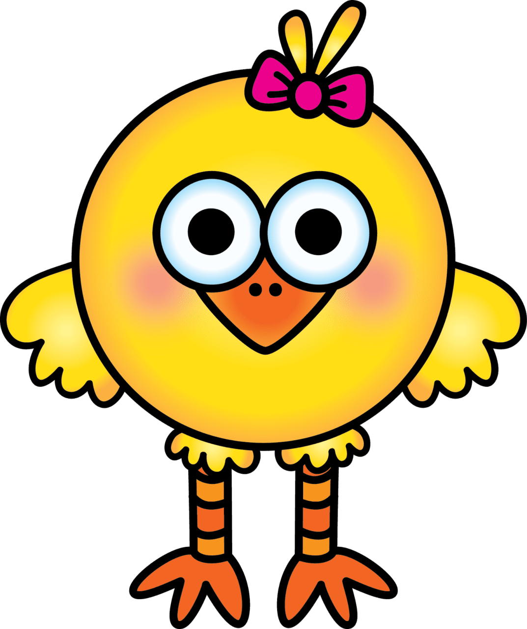 Chick pin page clipart free