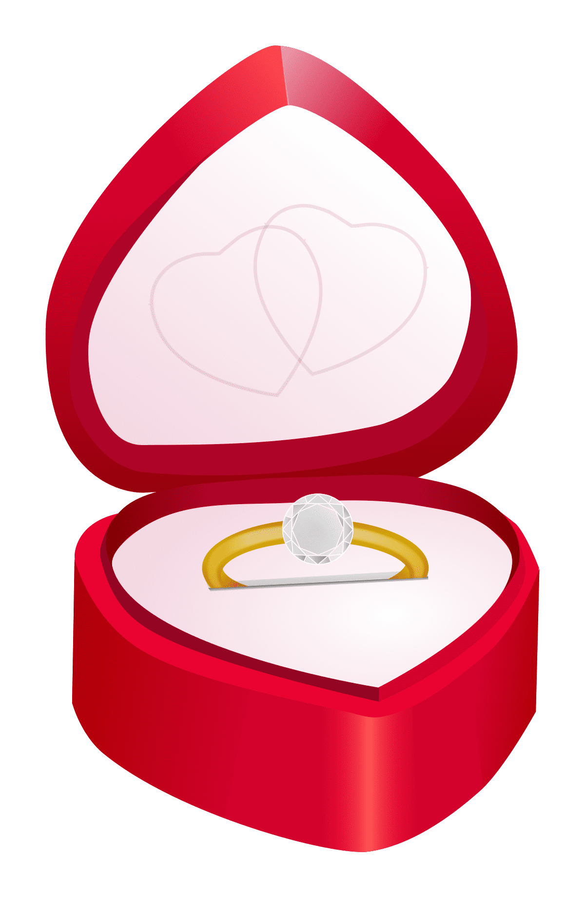 Valentine day diamond ring clipart transparent