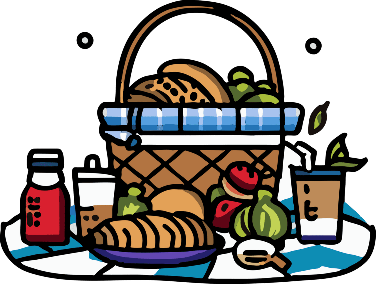 Picnic graphic clipart design picture