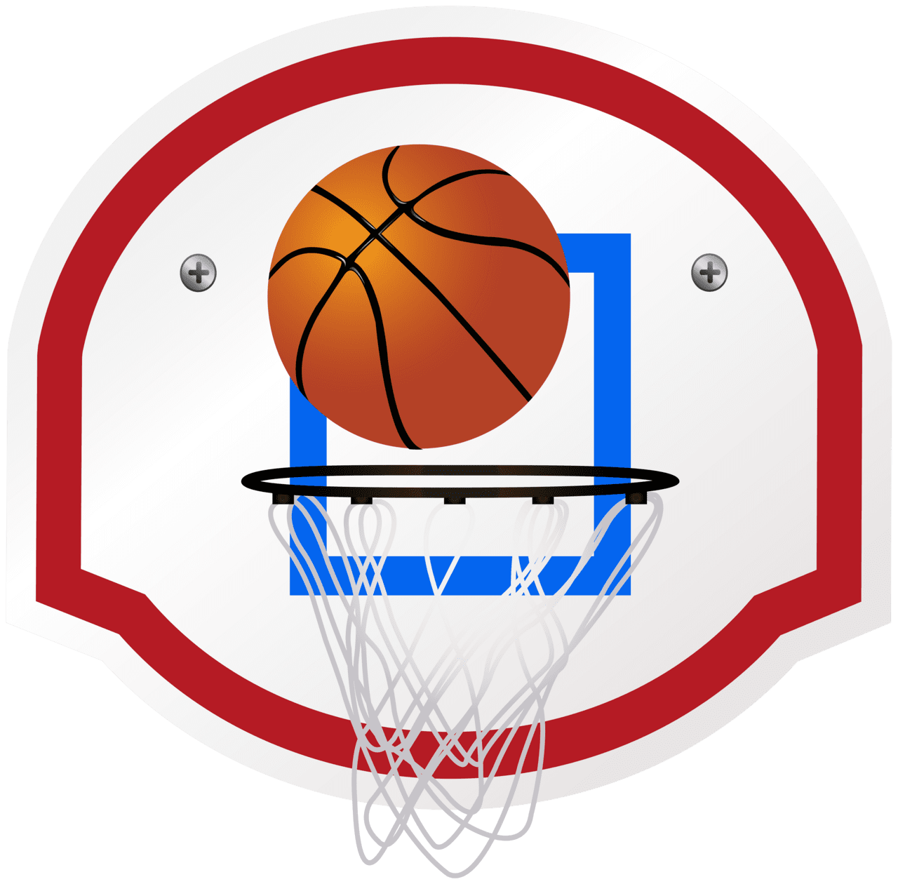 Basketball hoop and images clipart