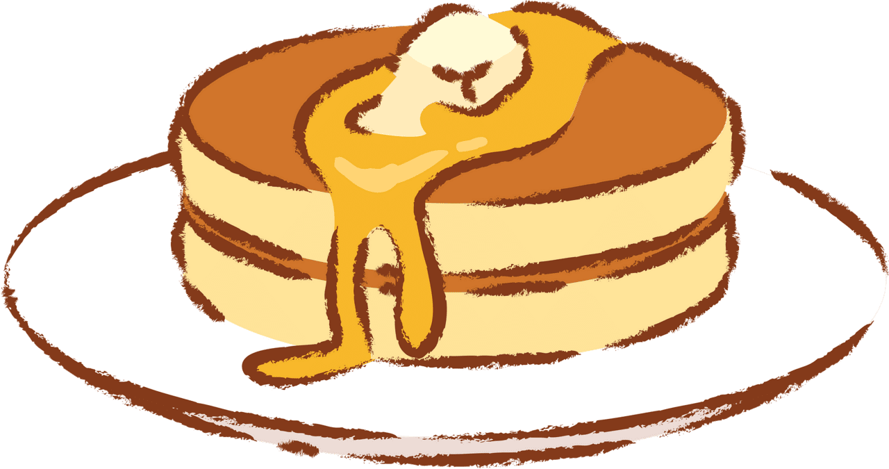 Pancake plate with syrup vector clipart images