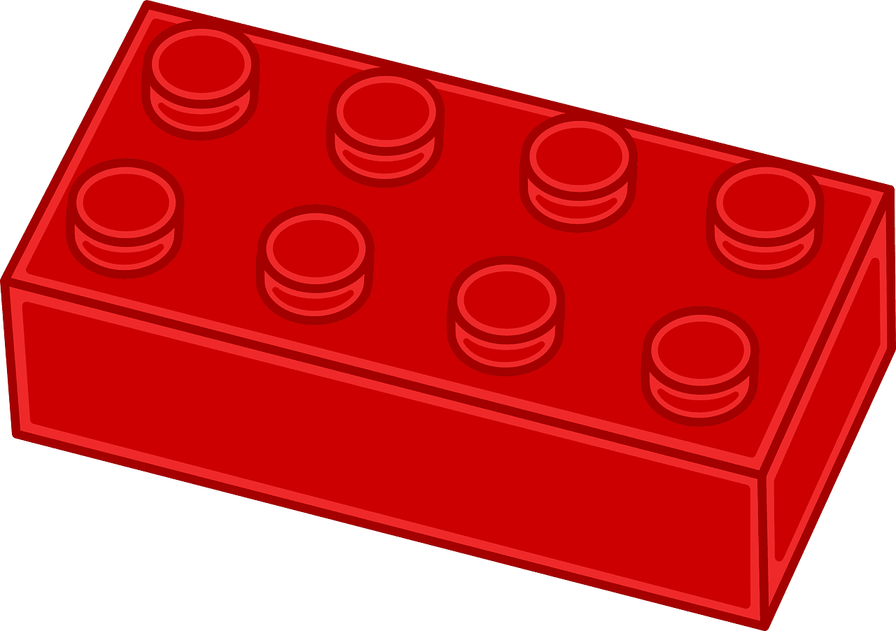 Lego brick build block plastic vector graphic clipart