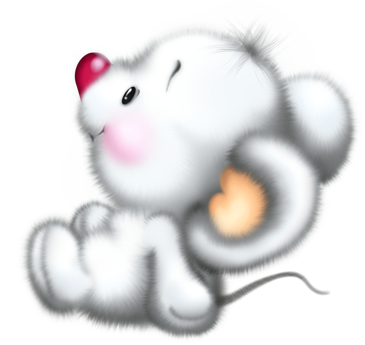 Mice cute white mouse cartoon clipart vector