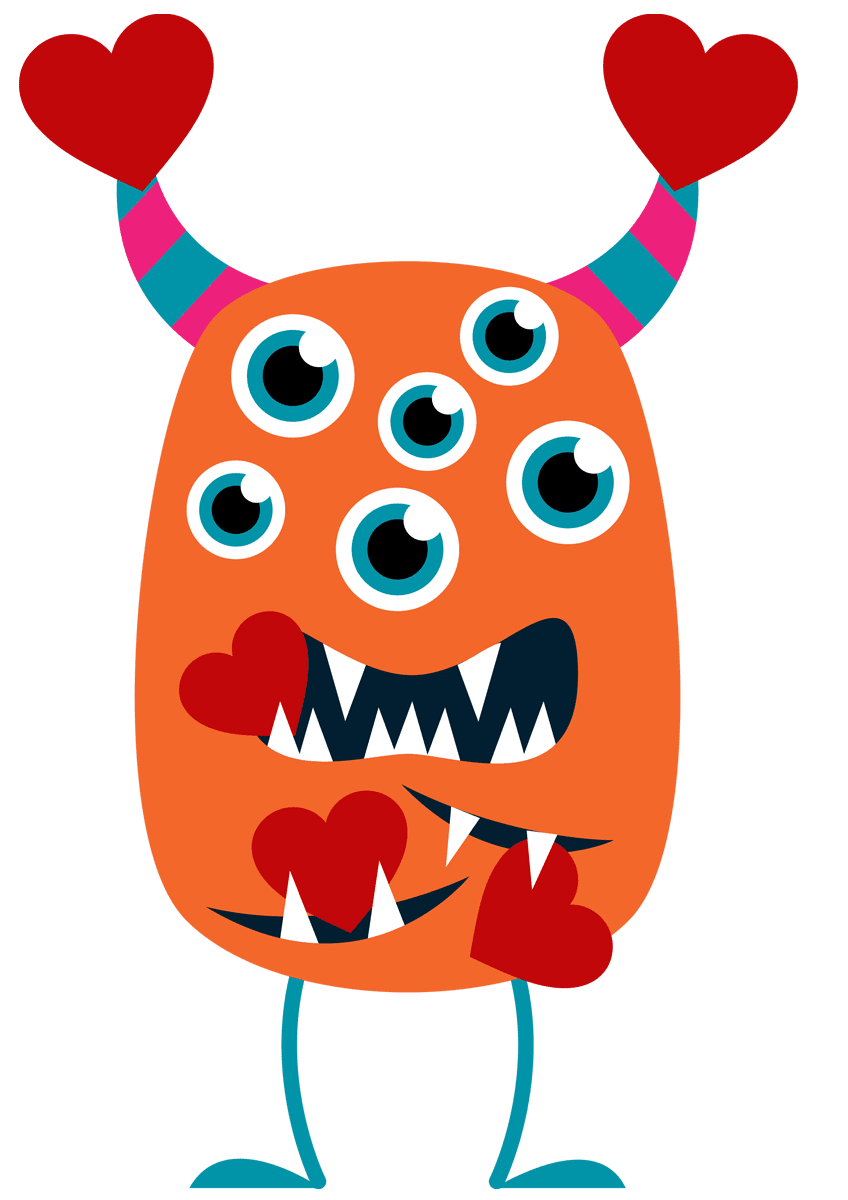 Monster valentine clipart cliparting free