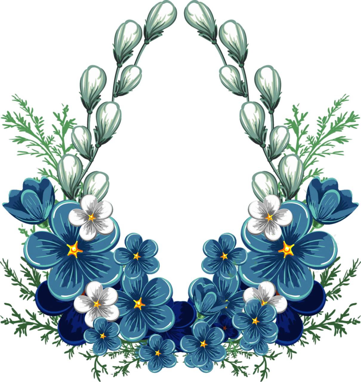 Wreath pin page clipart clip art 2