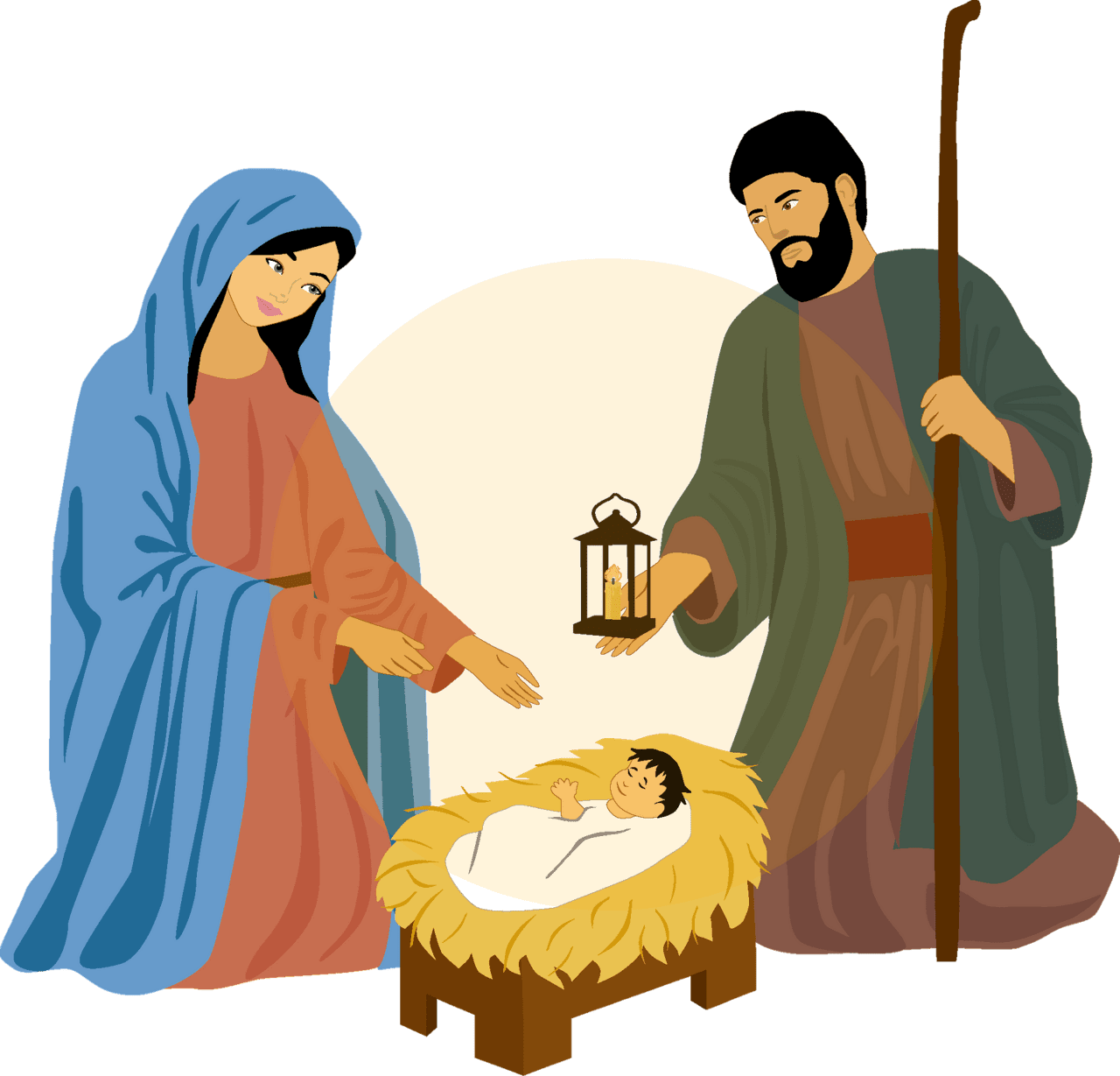 Nativity scene vector clipart images