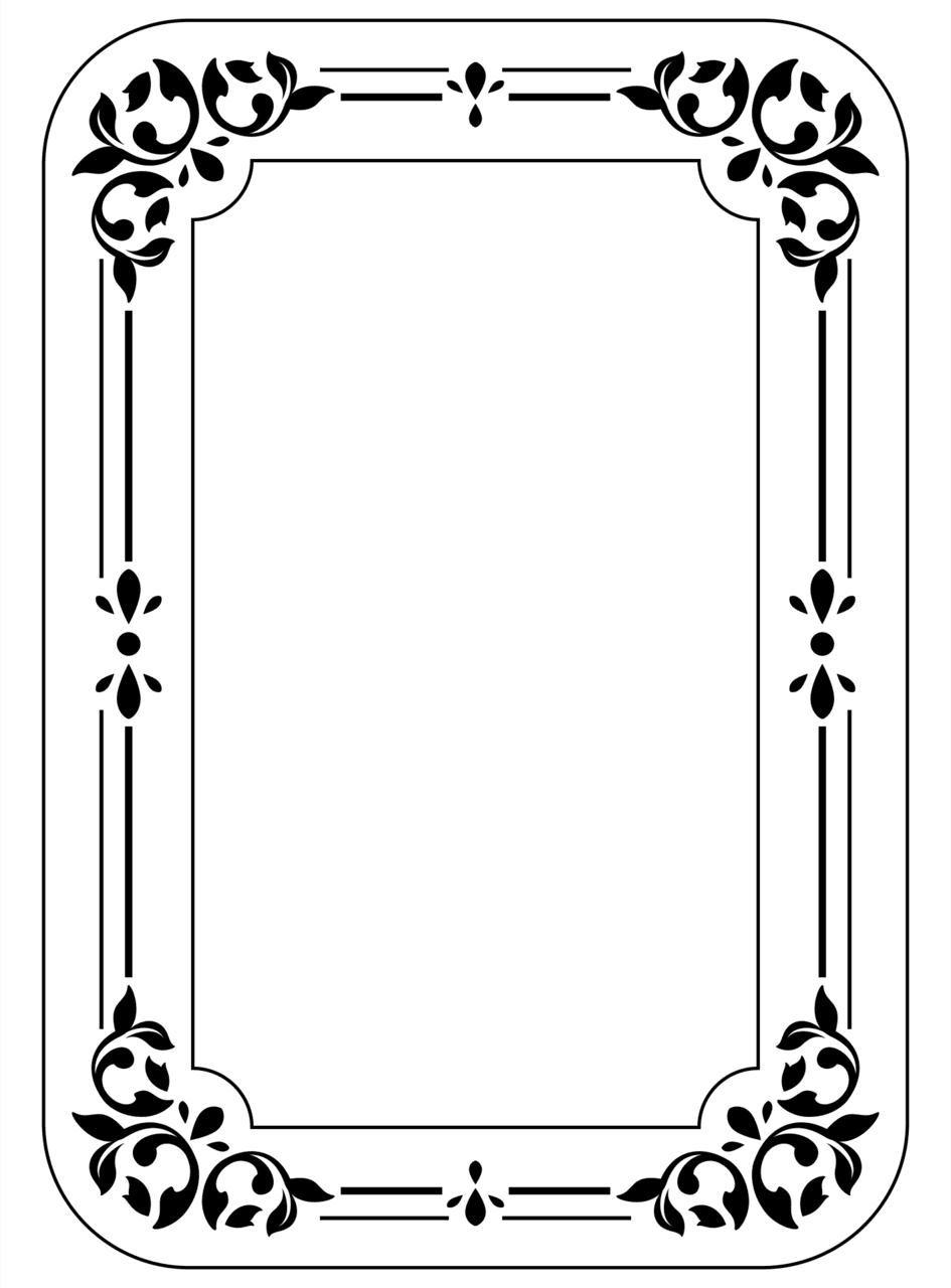 Coloring page picture frame printables printablee clipart