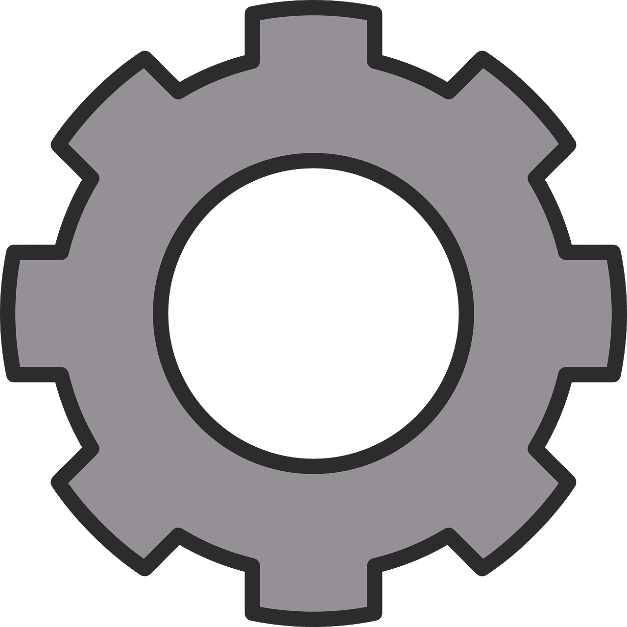 Photo of cog cogwheel gear gray grey from clipart