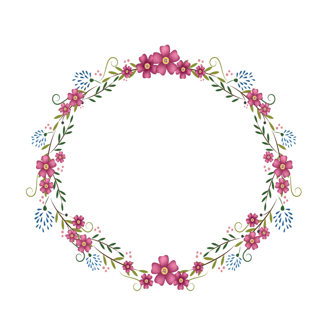 Wreath pin page clipart photo 4