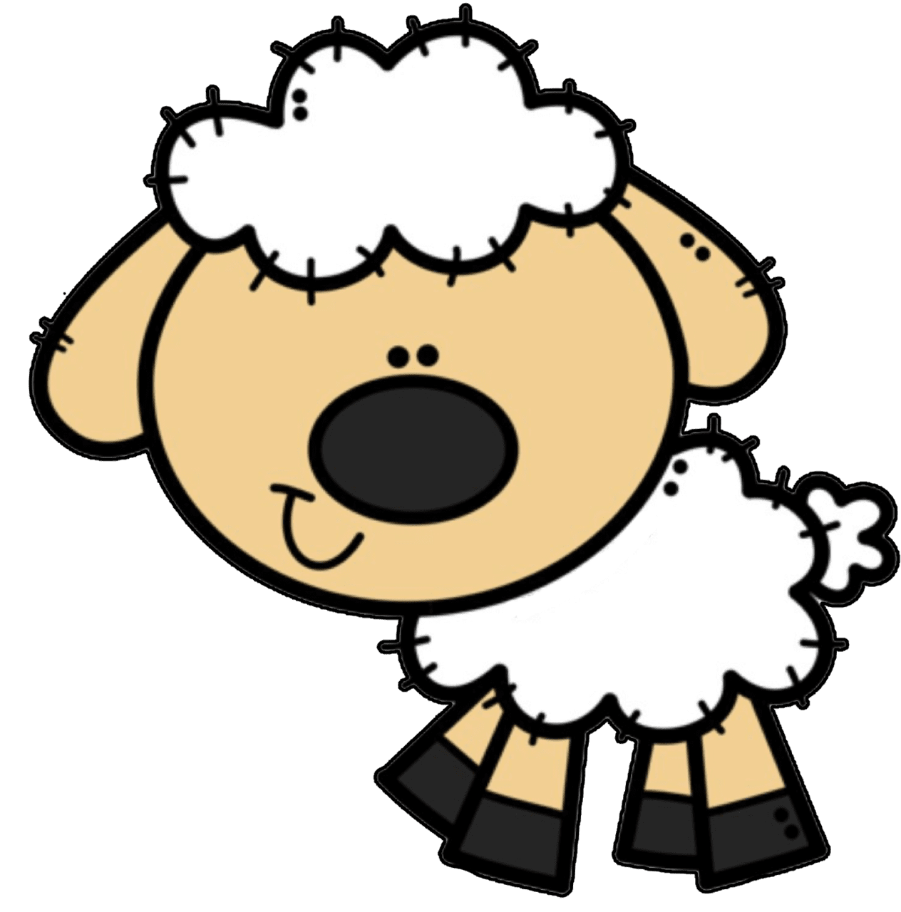 Lamb pin page clipart picture