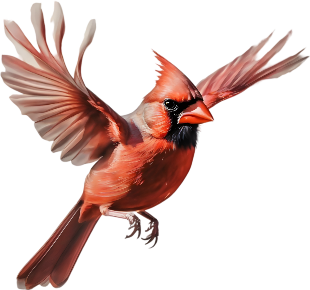 Watercolor of northern cardinal bird clipart vector