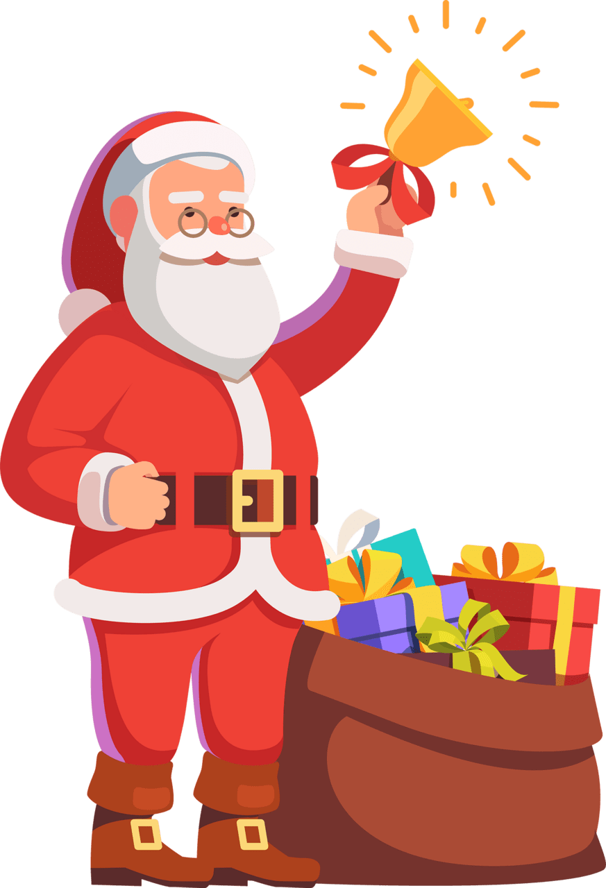 Santa claus coyote creek christmas clipart free