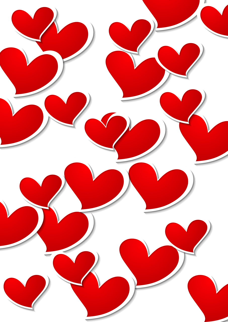 Happy valentines day red white hearts decorative picture clipar clipart