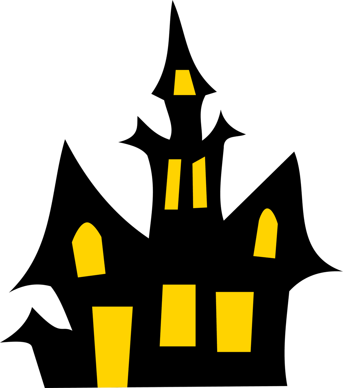 Haunted house clipart logo