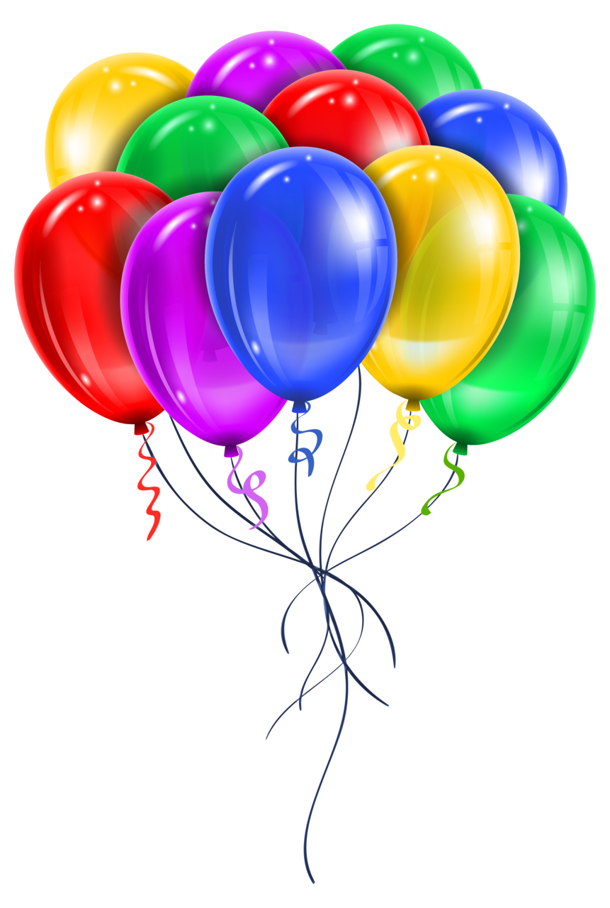 Party multi color balloons picture clipart