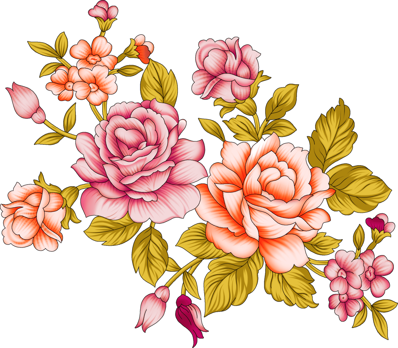 Flower bouquet pin page clipart photo