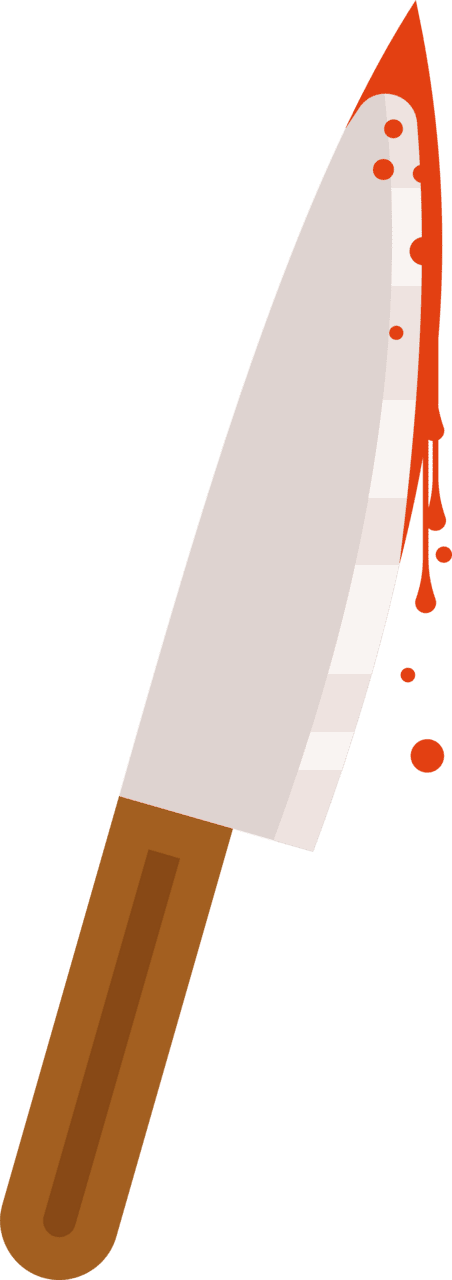 Bloody knife vector clipart images