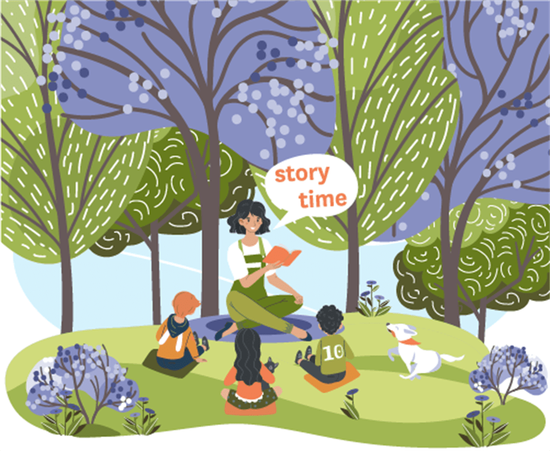 Bilingual story time the park welcome to city of gainesville clipart image