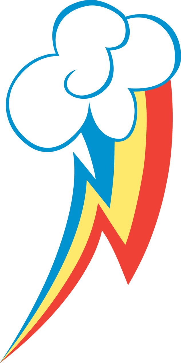 Lightning bolt rainbow dash cutie mark by qtmarx deviantart clipart logo