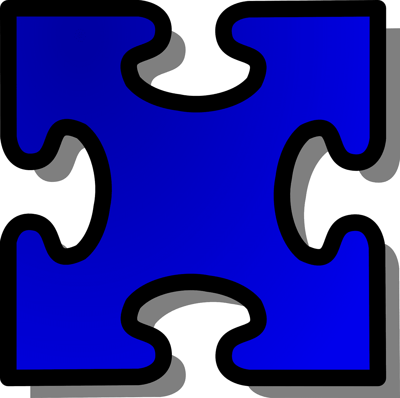 Jigsaw puzzle piece vector graphic clipart