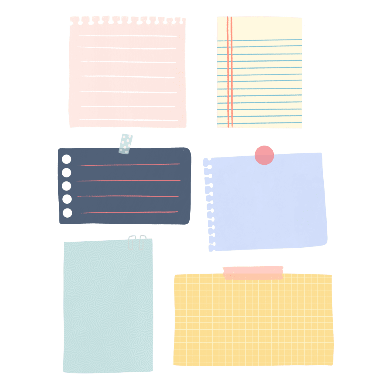 Notebook page clipart free