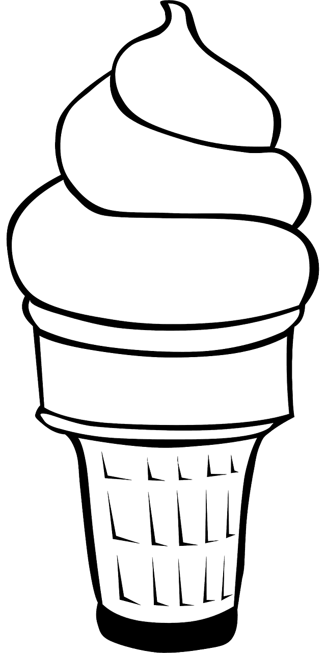 Ice cream cone pin page clipart free 2