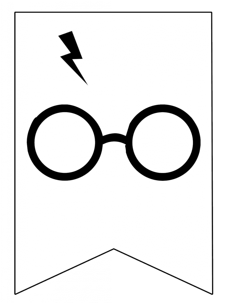 Lightning bolt harry potter banner printable decor paper trail design clipart image