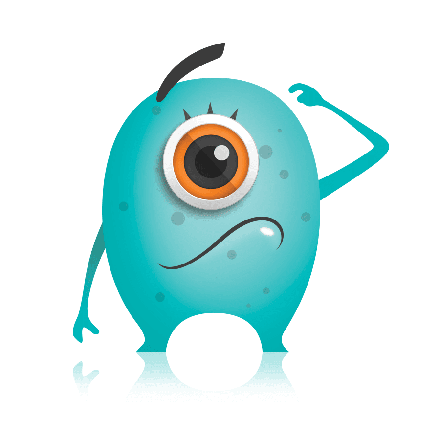 Monster pin page clipart transparent